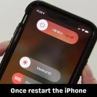 once restart the iphone